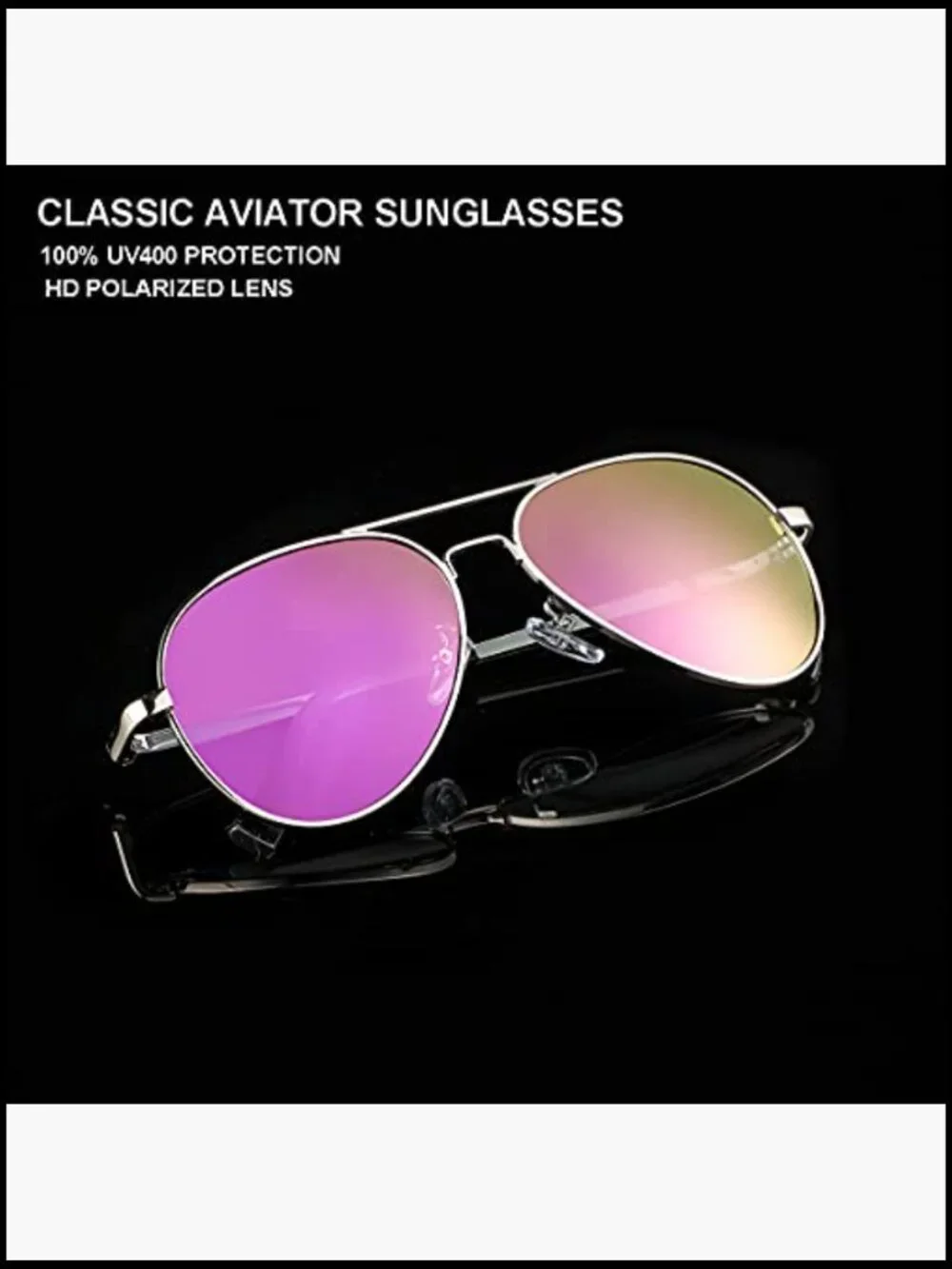 Metal Frame Polarized Aviator Sunglasses for Kids